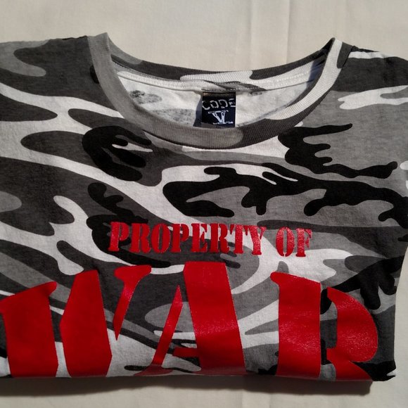 CODE V PROPERTY OF WAR XXL FOOTBALL EST. 2011 CAMOUFLAGE ADULT T SHIRT - SIZE XL - Picture 10 of 13